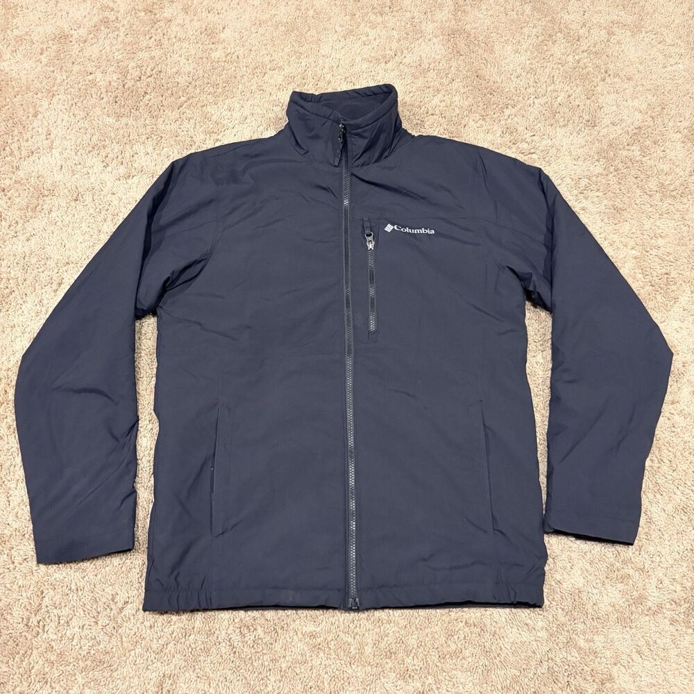 Columbia Black Northern Utilizer II Jacket Mens Size Small Fleece Lined